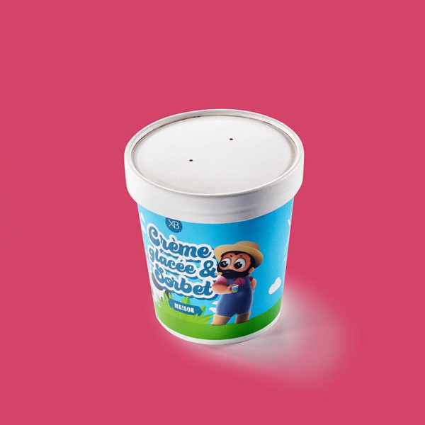 Pot de sorbet fraise 500 ml