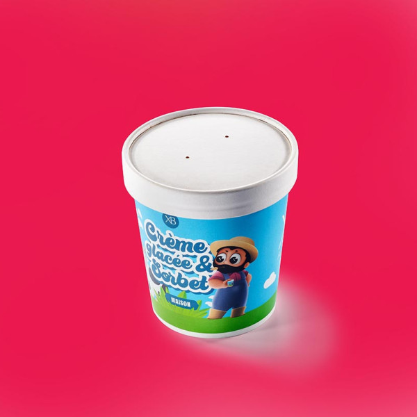 Pot de sorbet framboise 500 ml