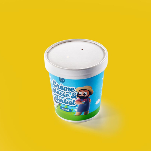 Pot de sorbet pêche blanche de Beaucaire 500 ml